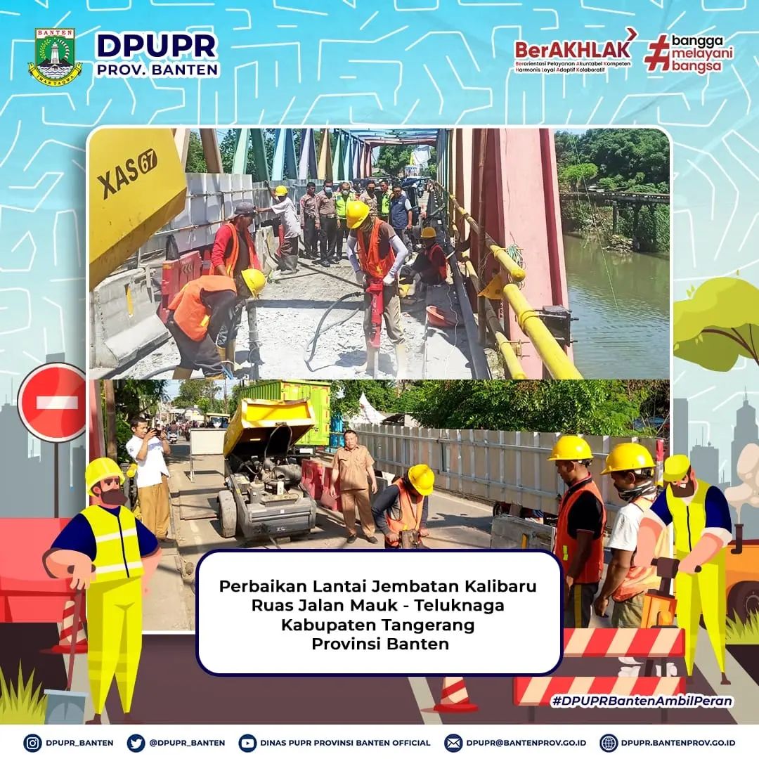 PERBAIKAN LANTAI JEMBATAN KALIBARU RUAS JALAN MAUK - TELUKNAGA